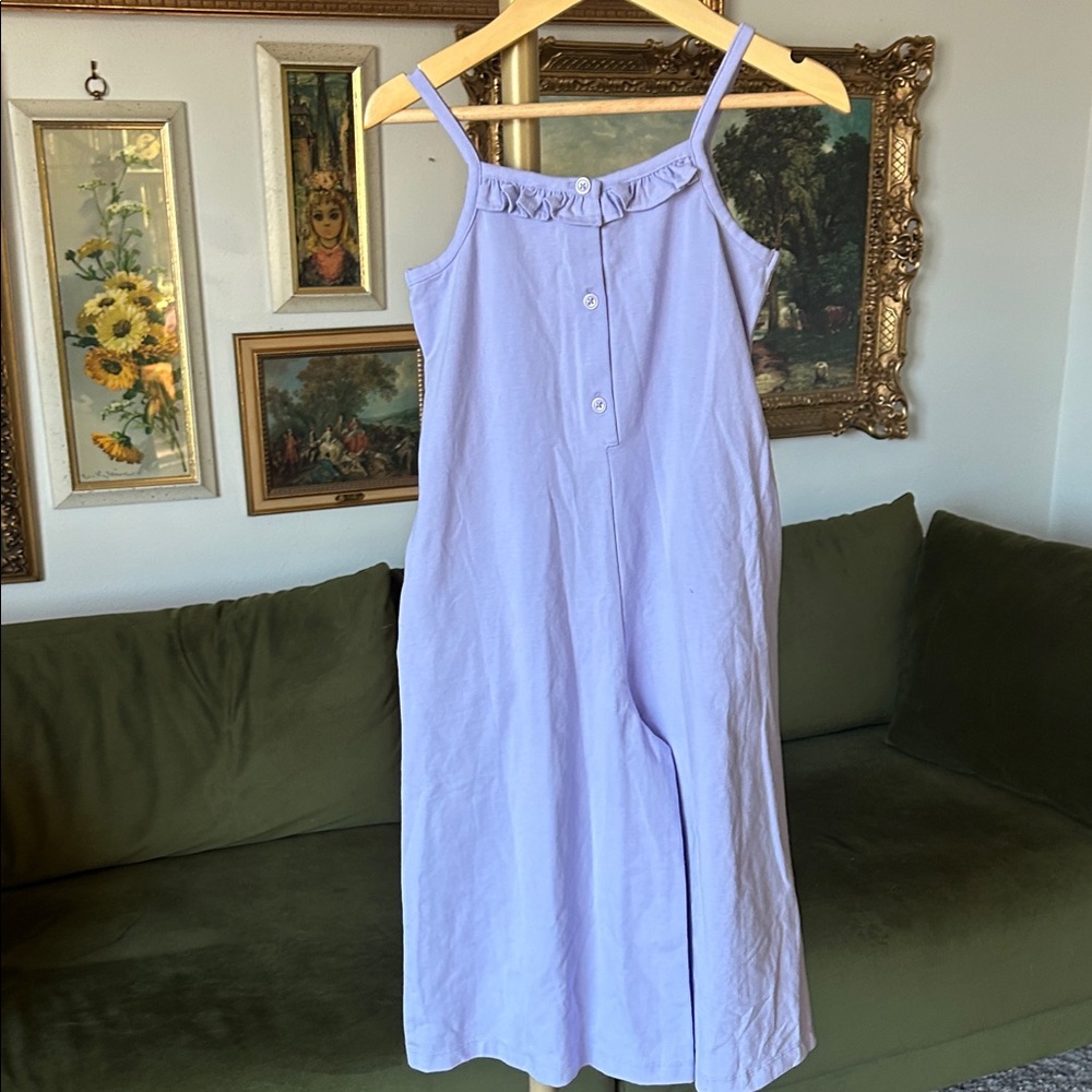 Janie and Jack Lavender Wide Leg Jumpsuit - Picture 5 of 5